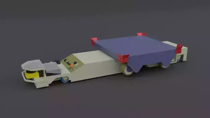 Automated Guided Cart AGC - Low Poly