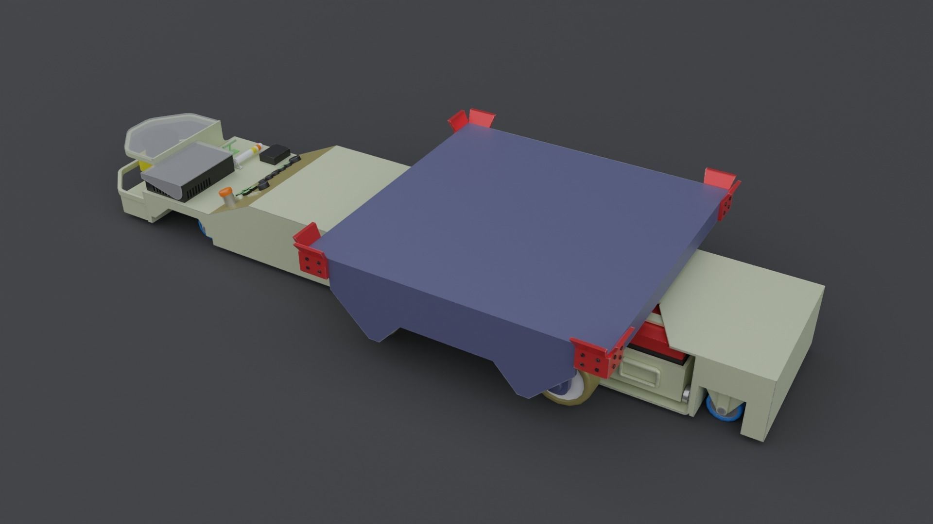 Automated Guided Cart AGC - Low Poly Low-poly 3D model_1