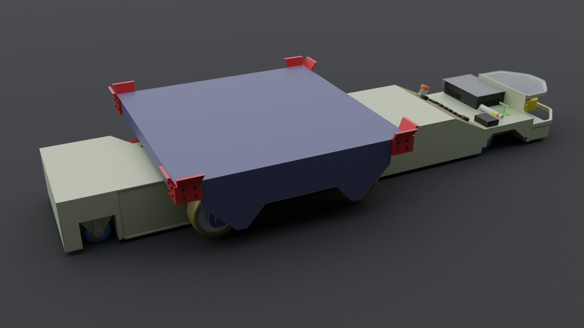 Automated Guided Cart AGC - Low Poly Low-poly 3D model_2