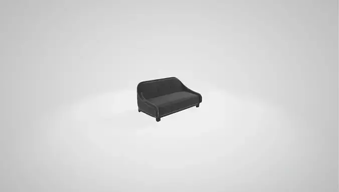 Low res decorated art deco sofa