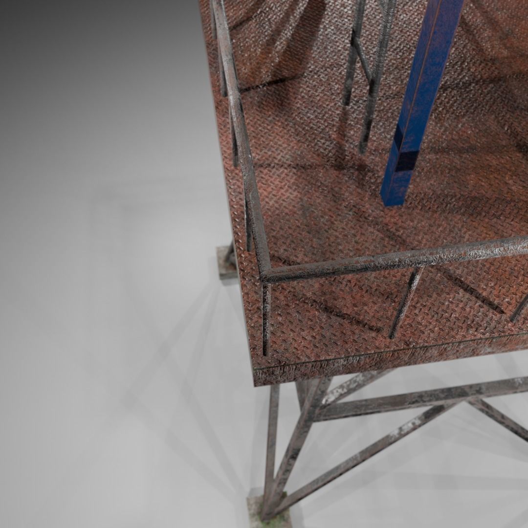 Watch tower Low-poly 3D model_16