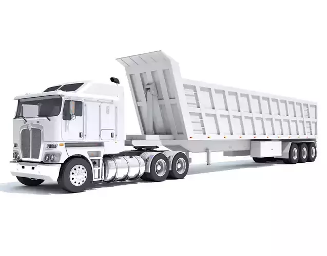 Truck with Tipper Trailer 3D model