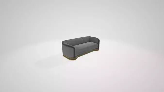 Low res decorated retro sofa 3D model 3D model