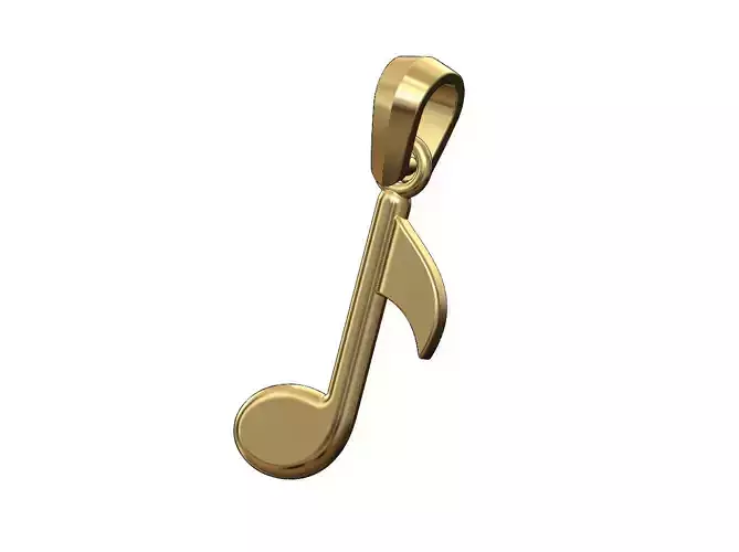 Music note pendant and charm