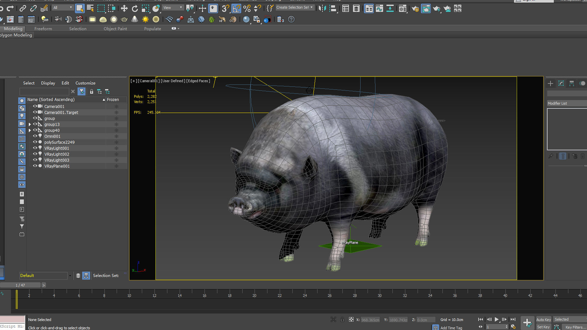 pig meat pork bacon pigletshoat swinedomestic 3D model_5
