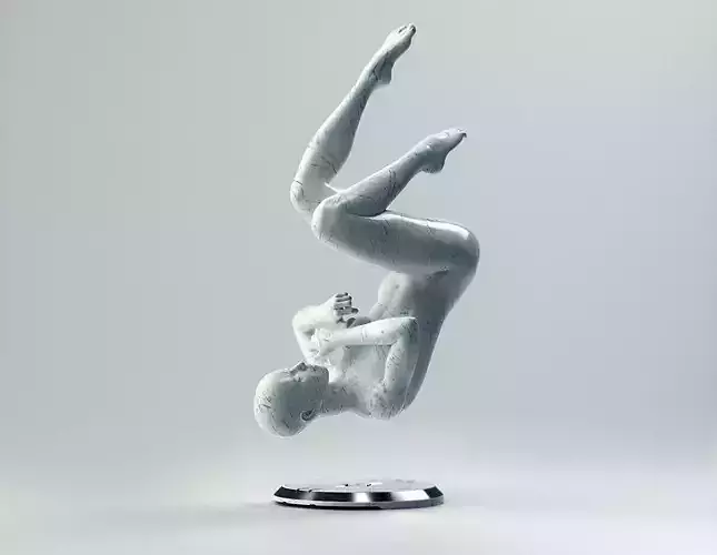 Human body upside down Sci-Fi 3D model