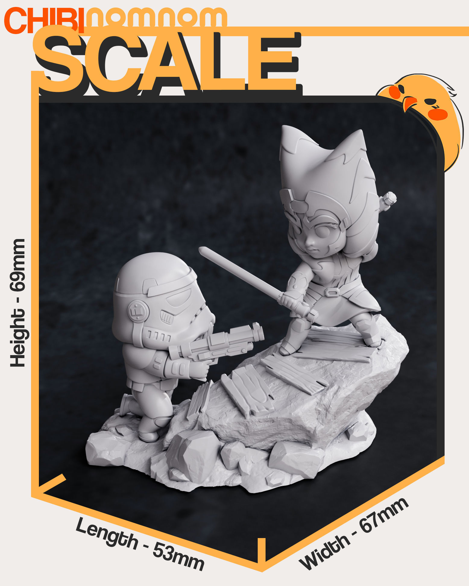 Chibi Ahsoka Tano - Star Wars 3D print model_2