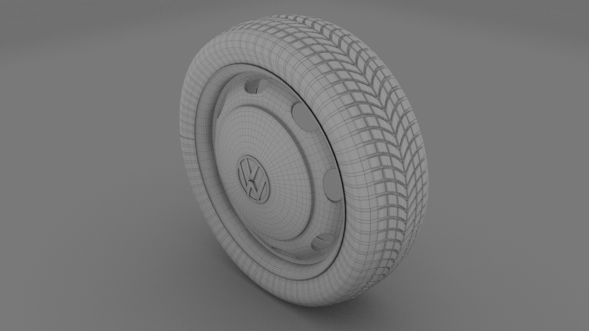 VW Beetle wheel 3D model_5