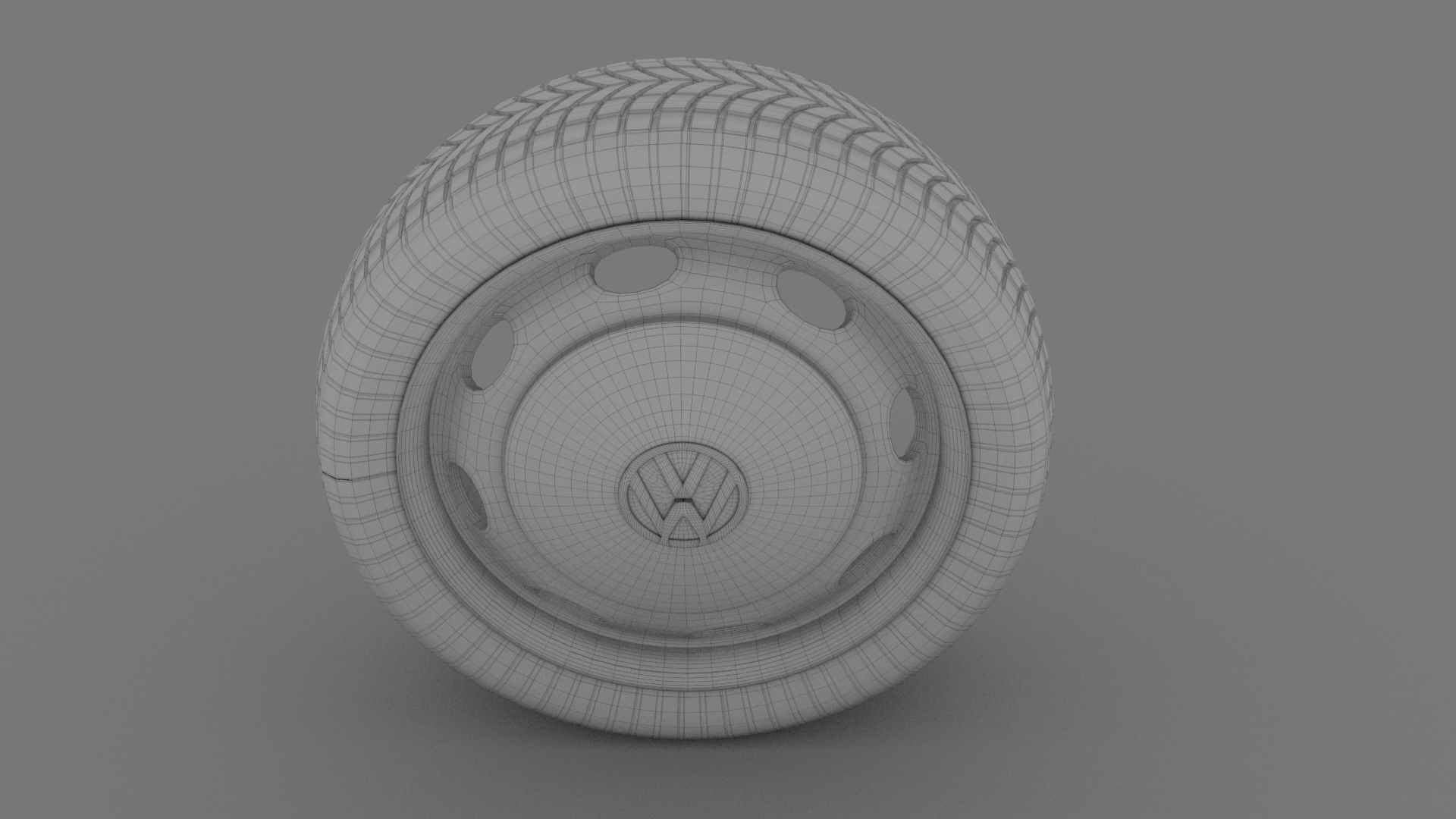 VW Beetle wheel 3D model_4