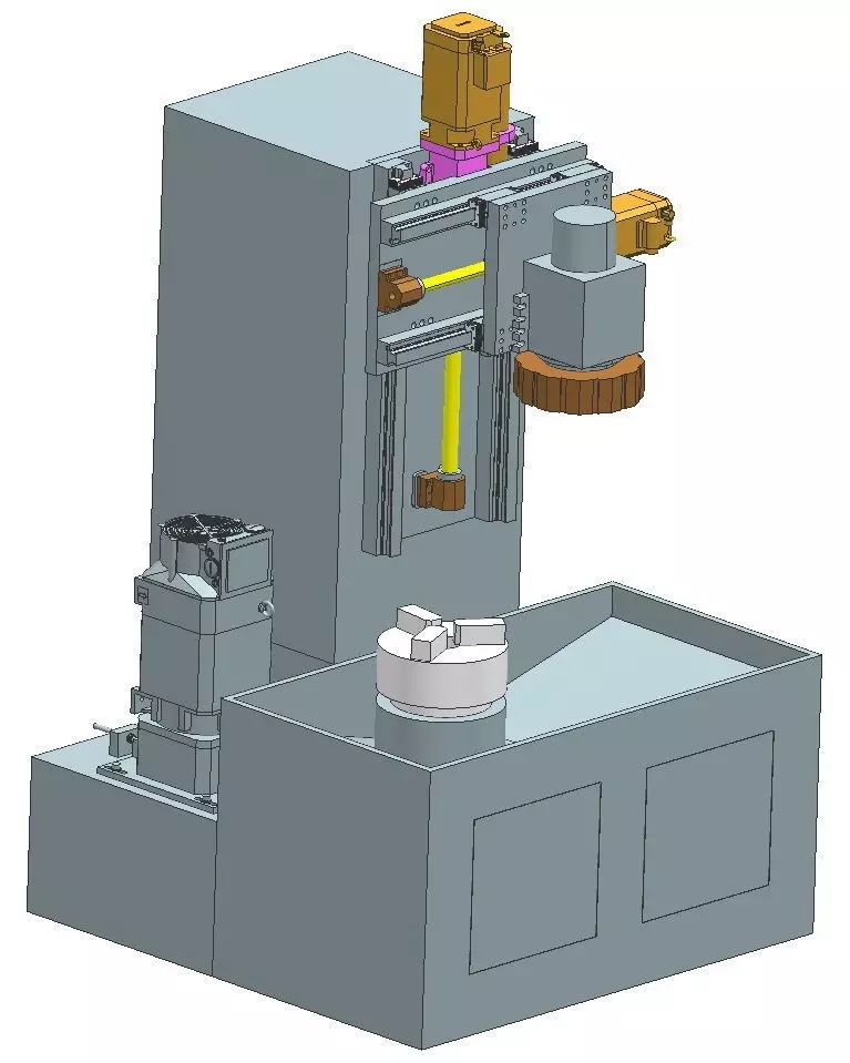 CNC Vertical Turning Machine 3D model