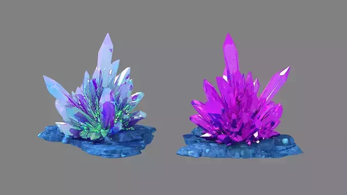 crystal mineral gem stone decoration quartz rock 3D model