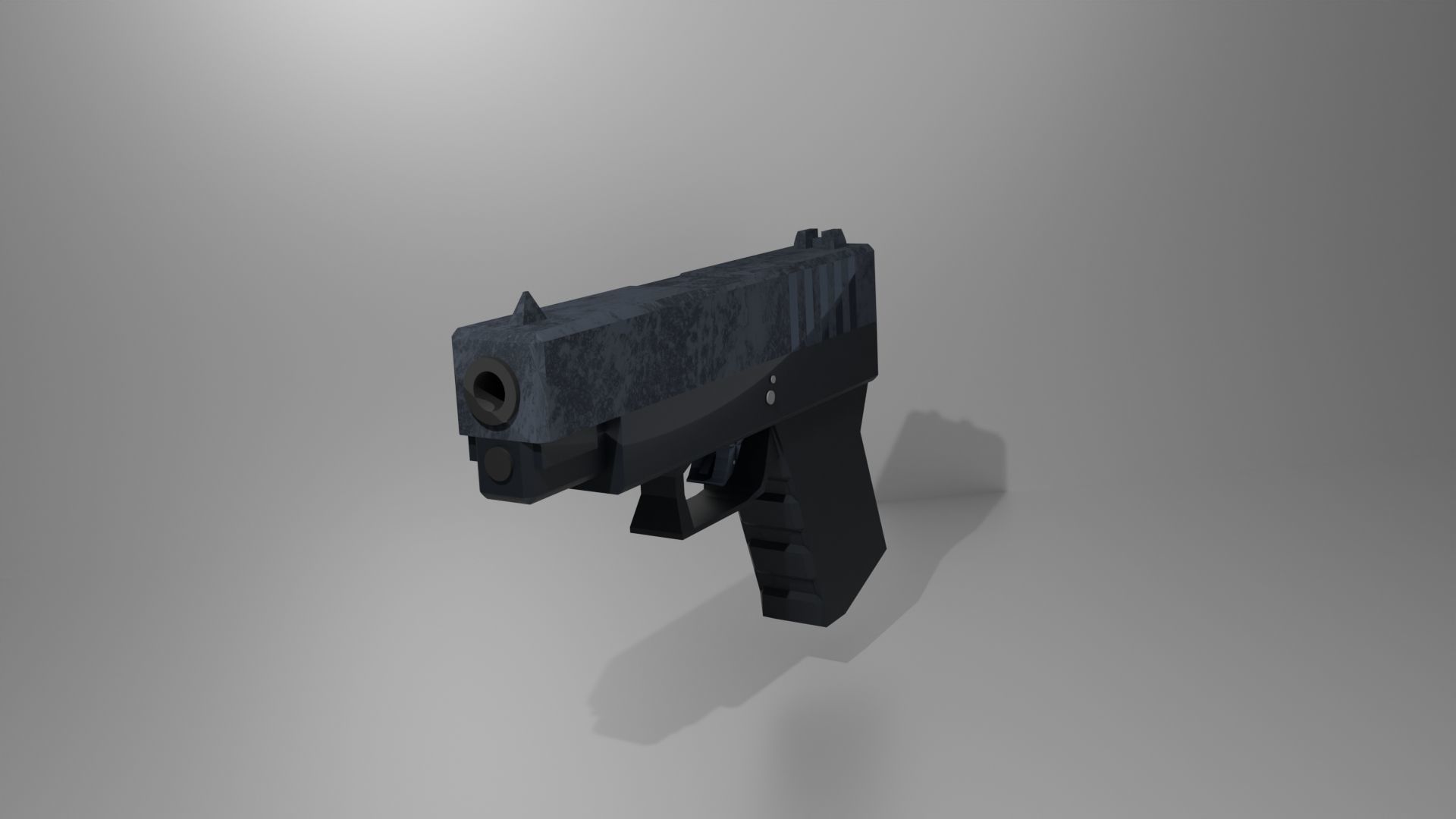 3D Low Poly Pistol Glock Model Low-poly 3D model_1