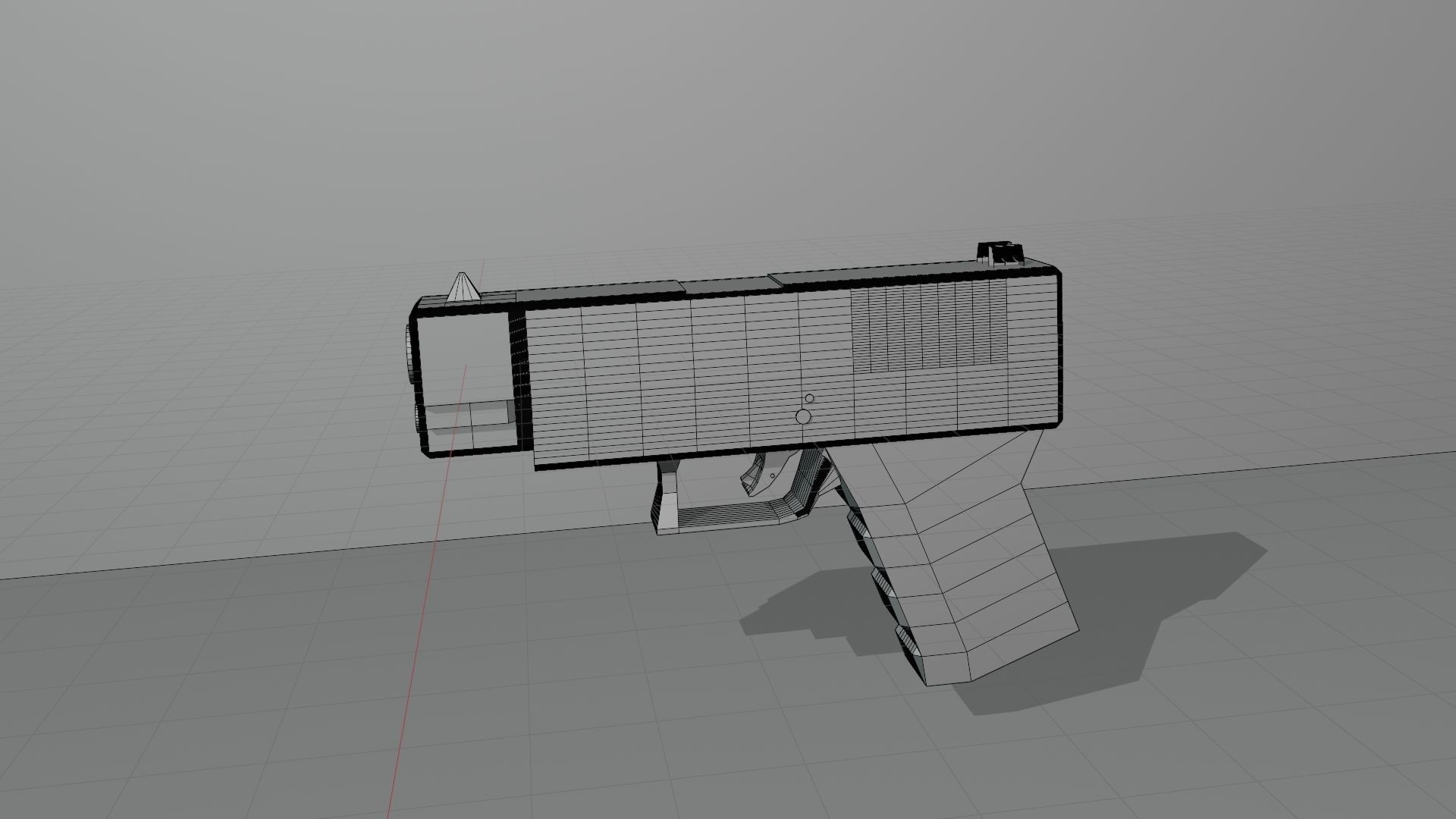 3D Low Poly Pistol Glock Model Low-poly 3D model_2