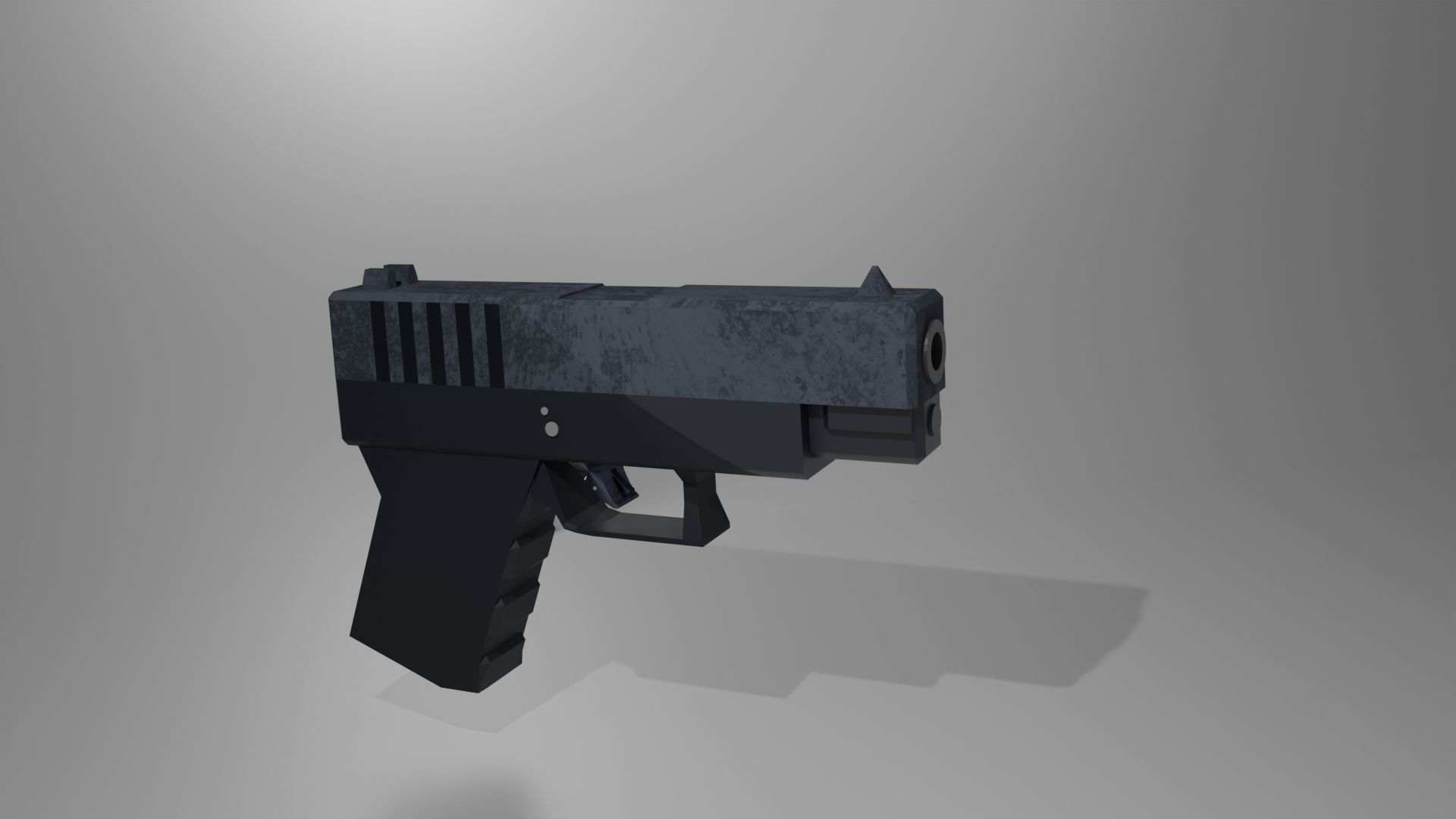 3D Low Poly Pistol Glock Model Low-poly 3D model_3