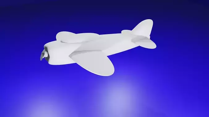 Plane 3D Model White