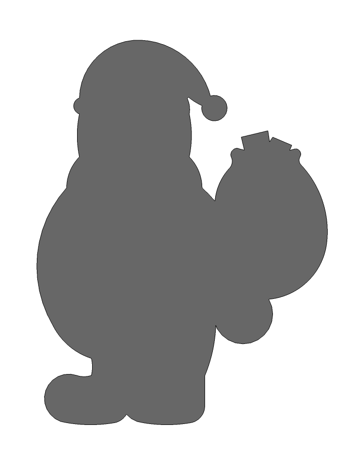 Cookie mold Santa bringing gifts 3D print model_2