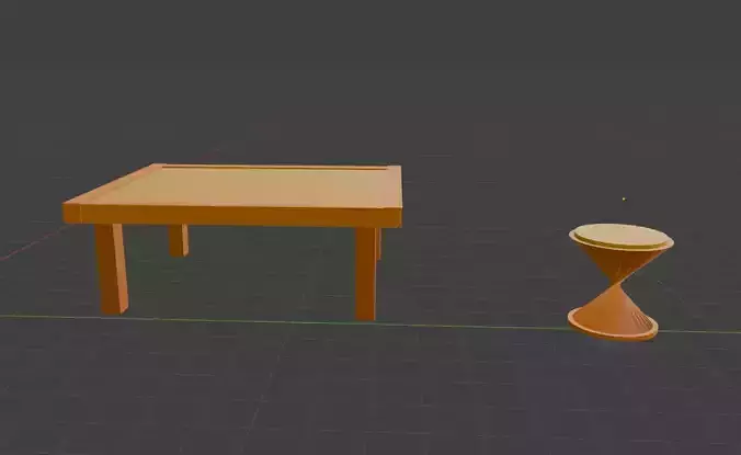 tables low polly 3D model
