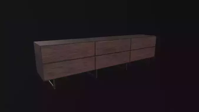 Bellagio TV Dresser Low-poly 3D model