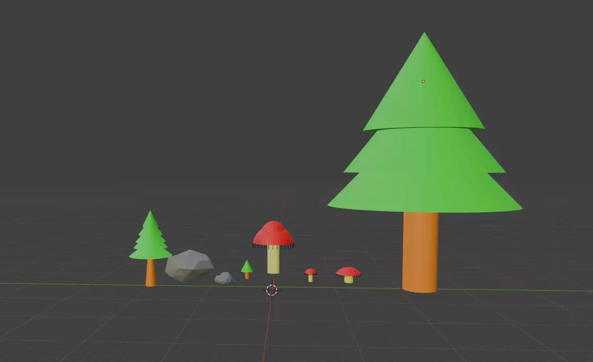 low polly forest pack 3D model_0