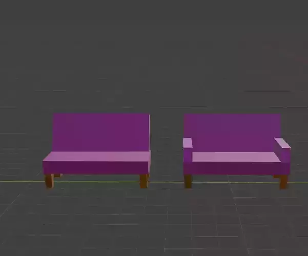 low polly couches