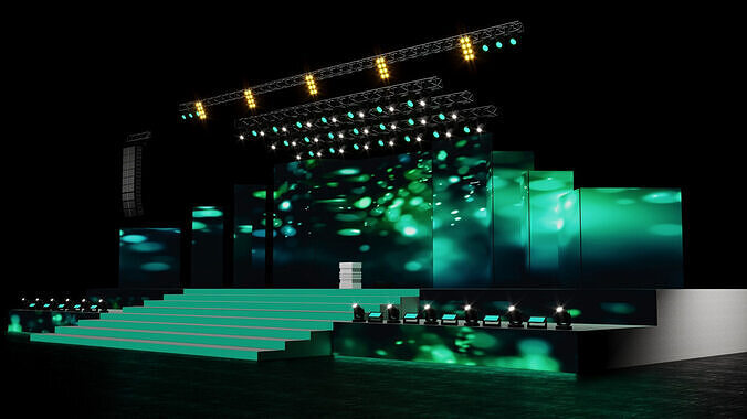 Concert Stage Design 3D model