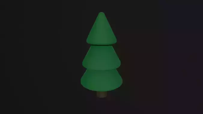 Cartoon Tree Low-poly 3D model