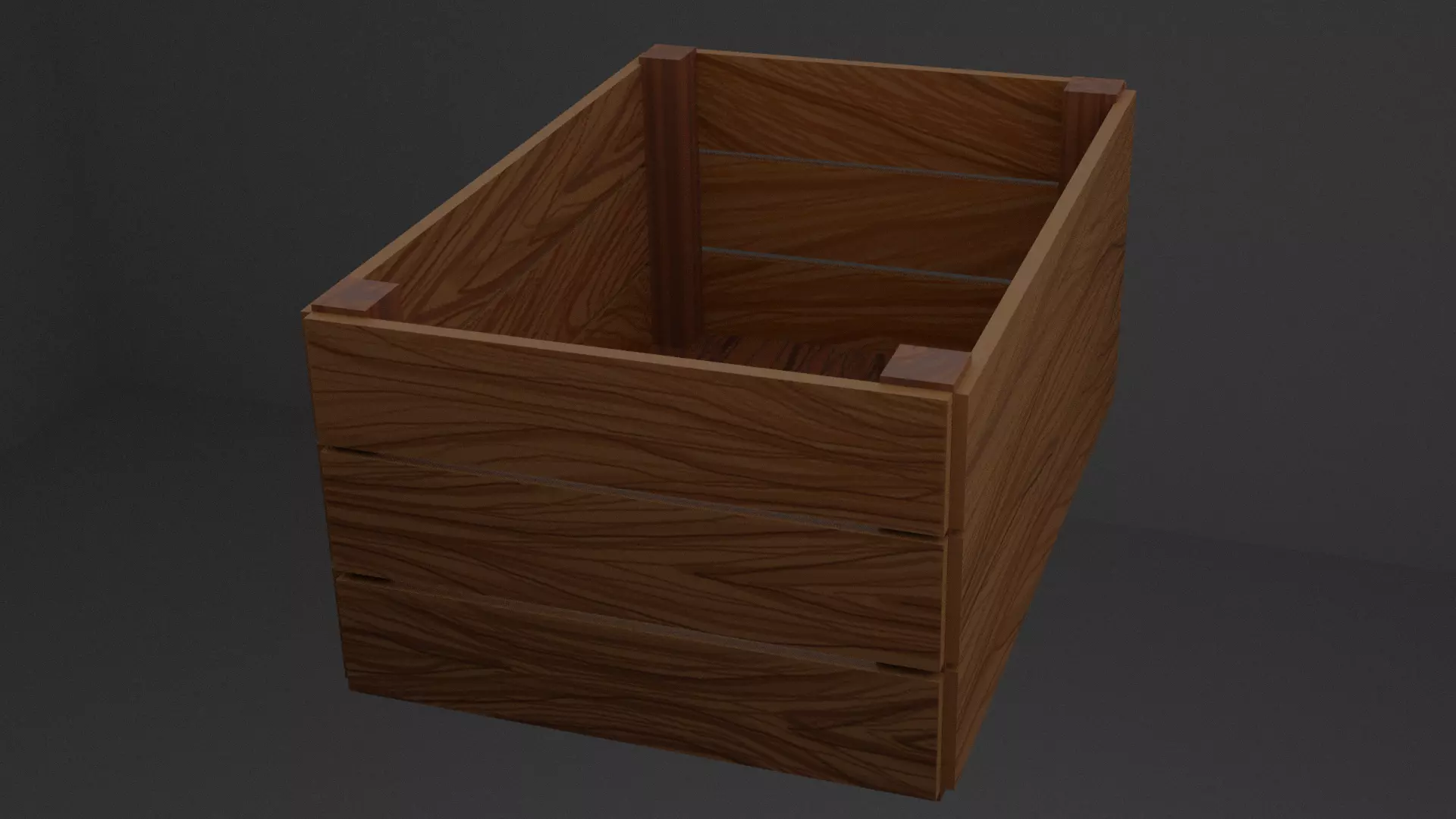 Wooden crate Free low-poly 3D model