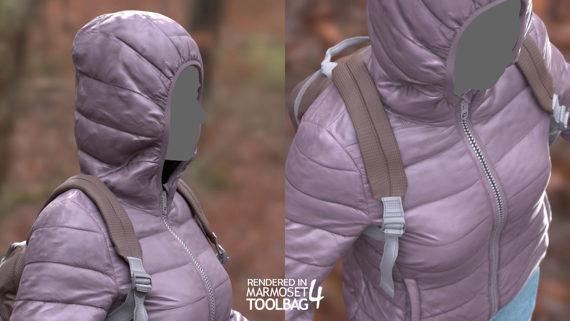 Female Winter Outfit 3 Low-poly 3D model_11