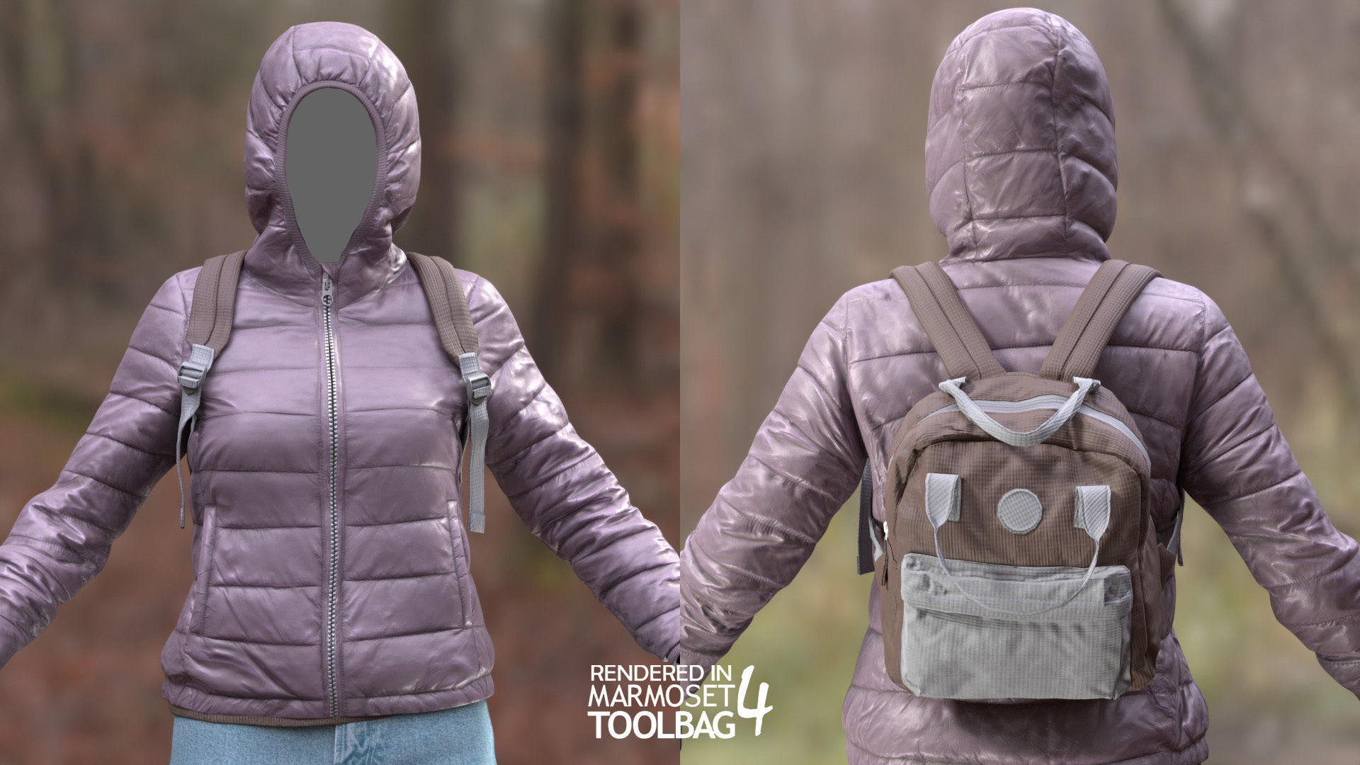 Female Winter Outfit 3 Low-poly 3D model_7