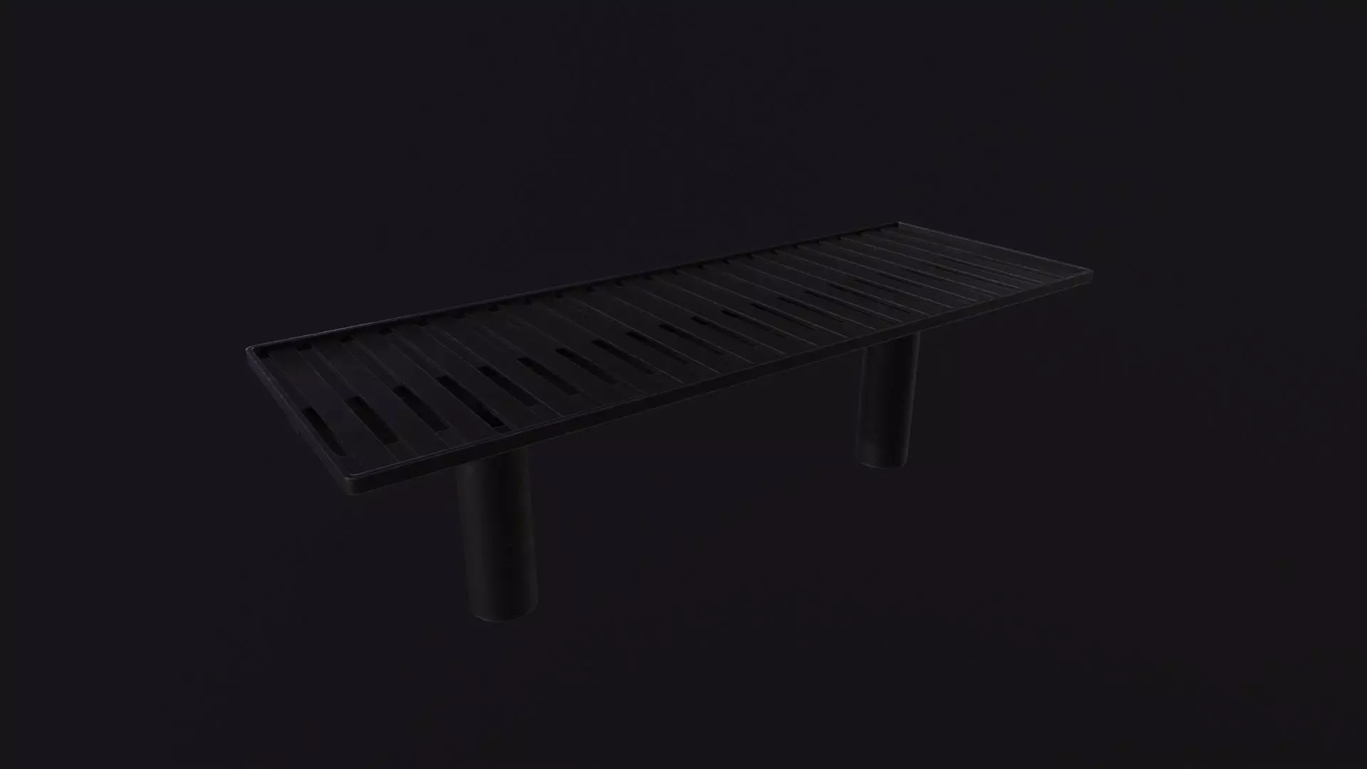 Metal Modern Bench Low-poly 3D model