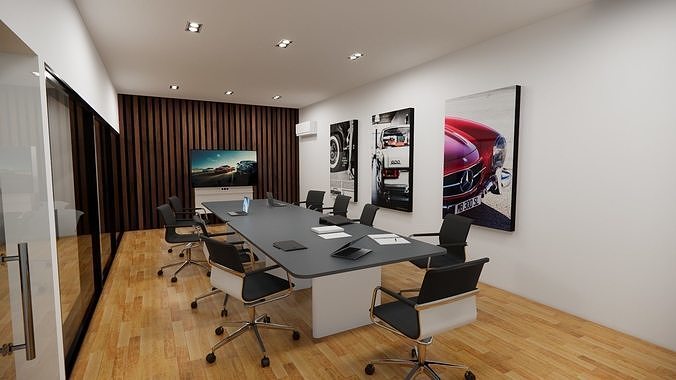 CAR SHOWROOM 3D model 2