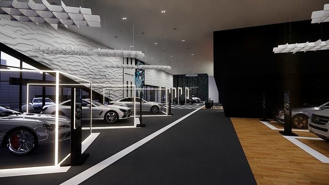 CAR SHOWROOM 3D model 5