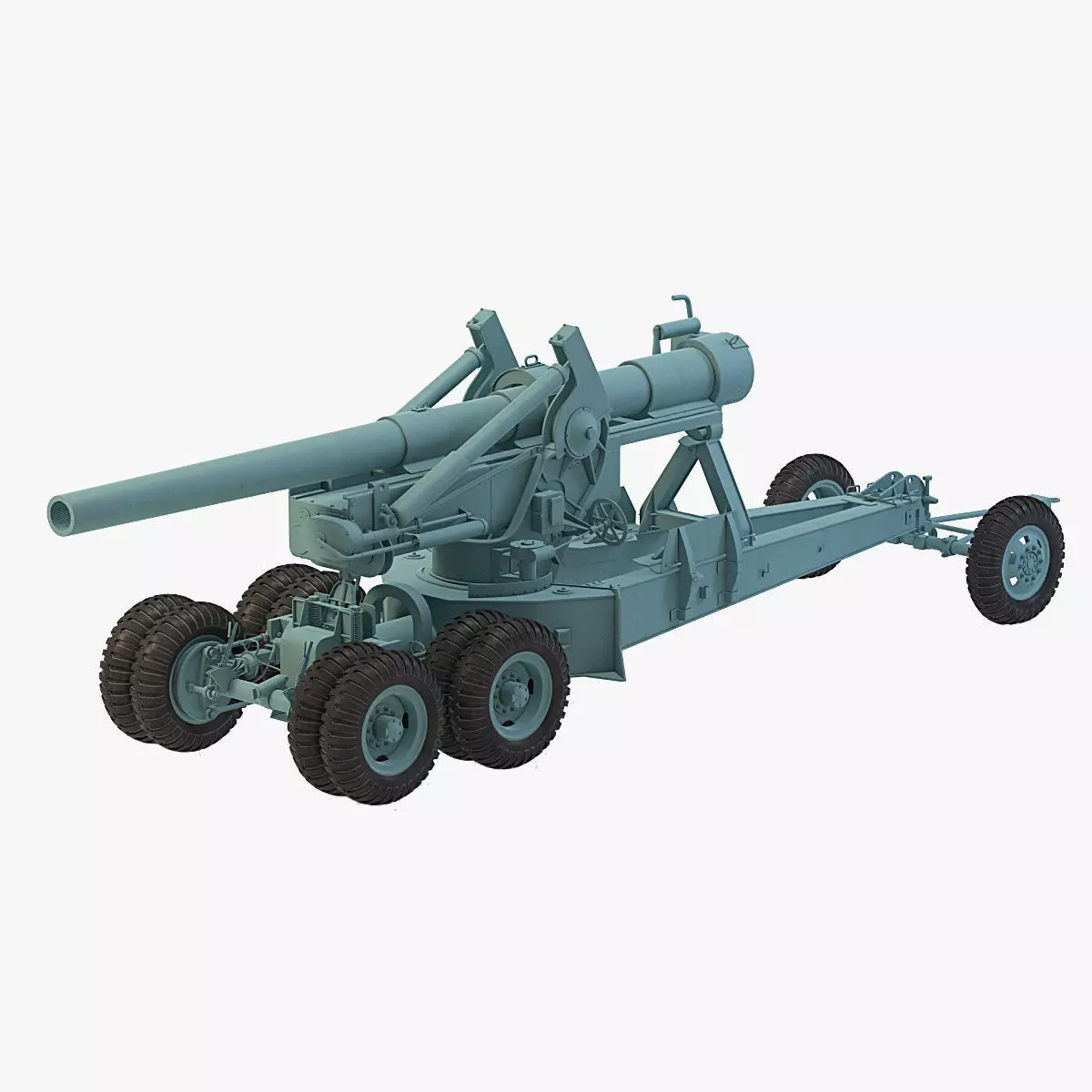 155 mm Gun M1 Long Tom 3D model