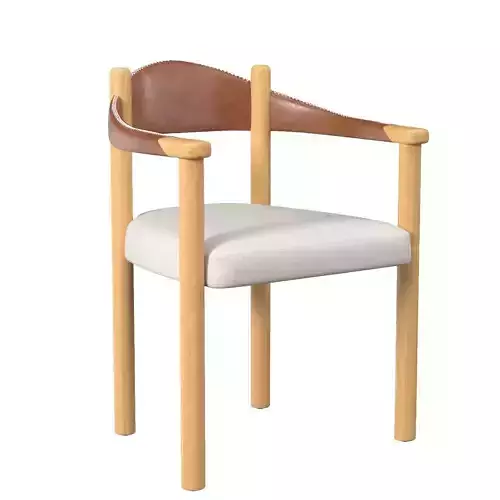 Amber Lewis Anthropologie Caillen Dining Chair PBR 3D model