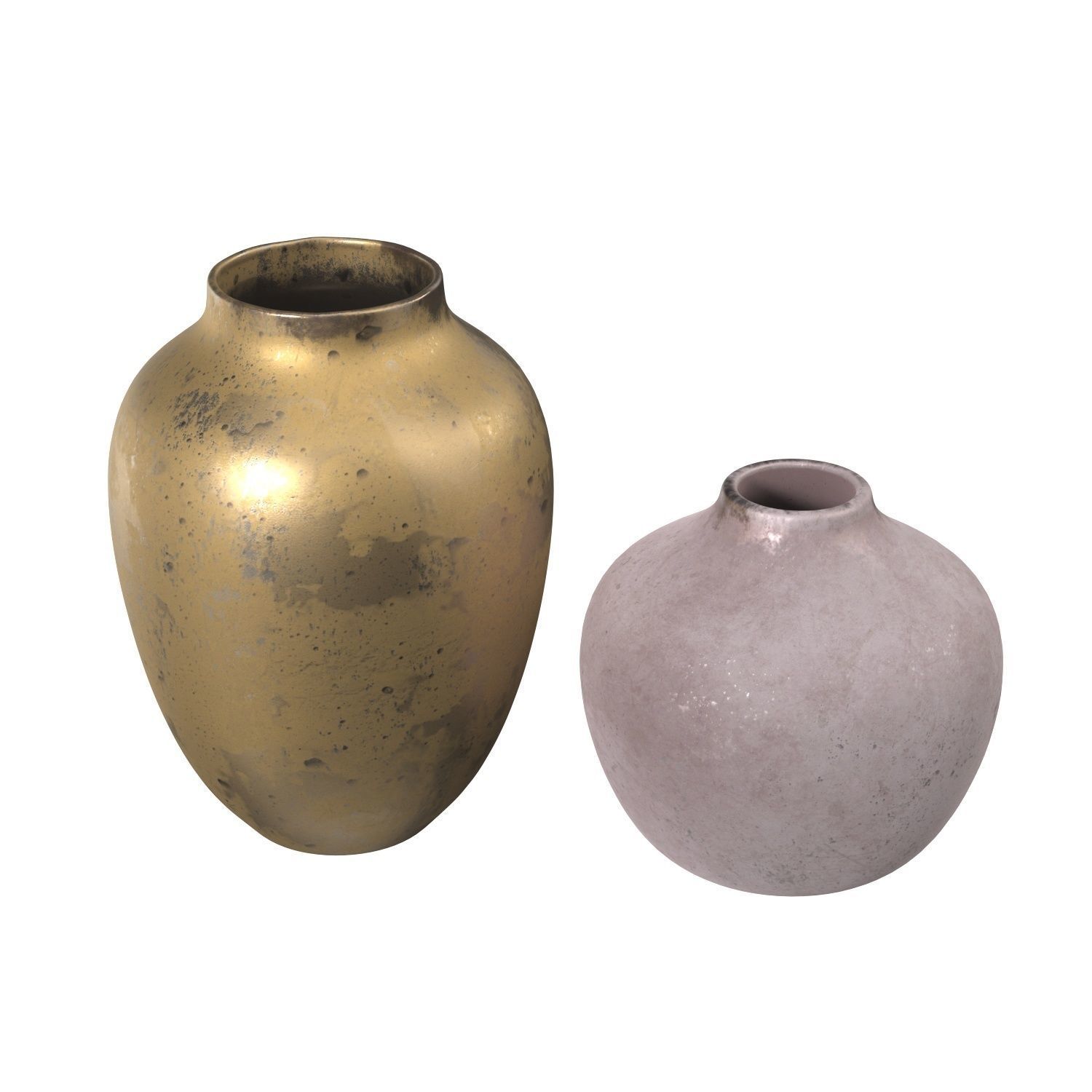 Isolde Glass Vase PBR 3D model_4