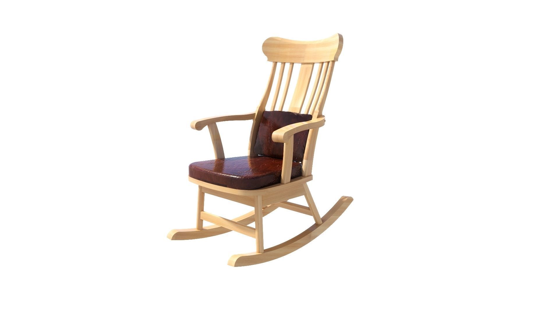 Rocking chair 3D model_2