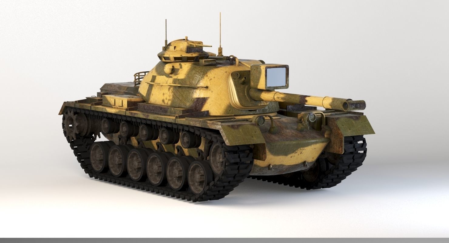 M48 Patton Tank 3D model_10