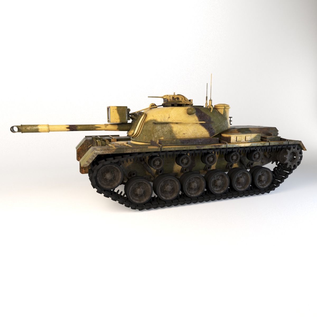 M48 Patton Tank 3D model_4