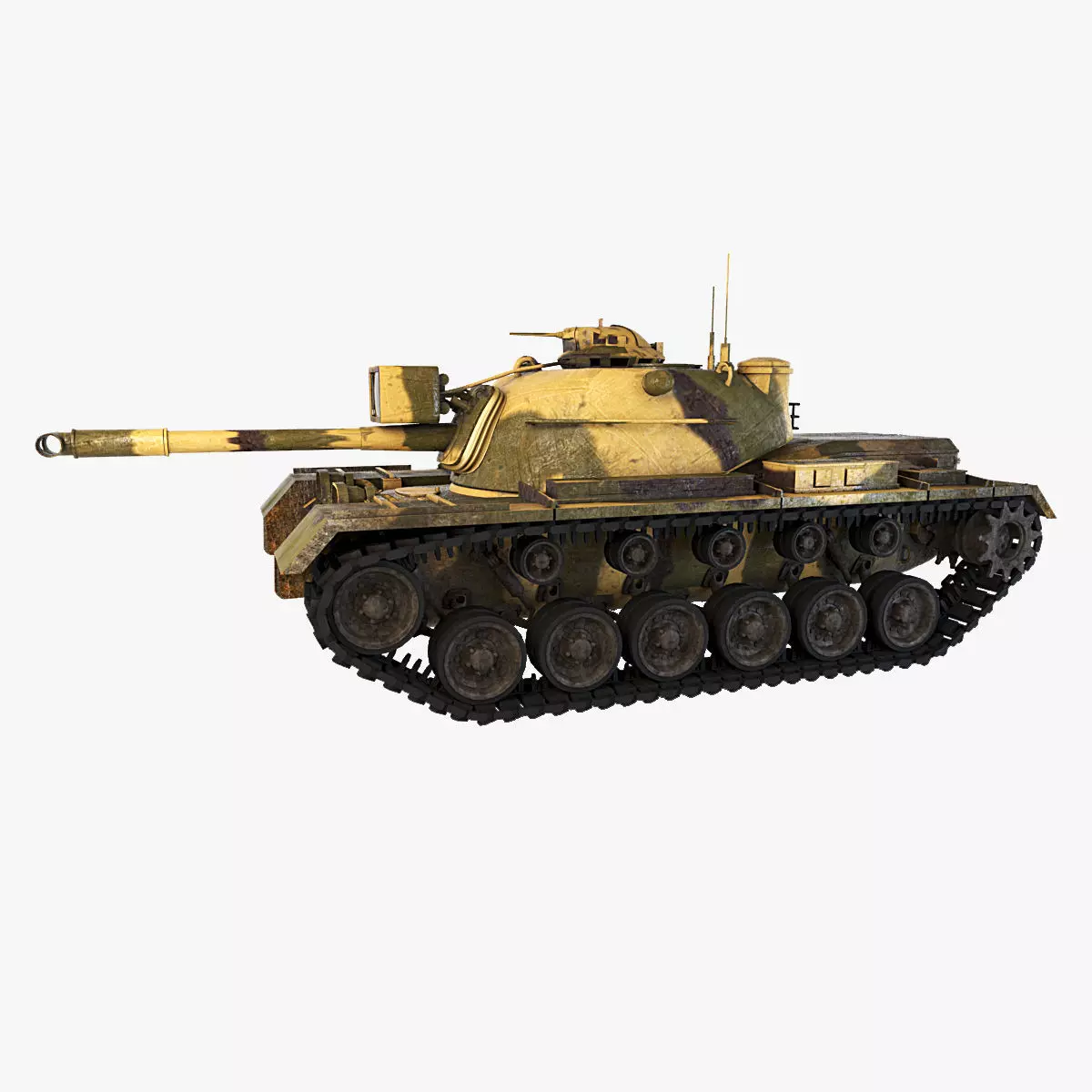 M48 Patton Tank 3D model_0