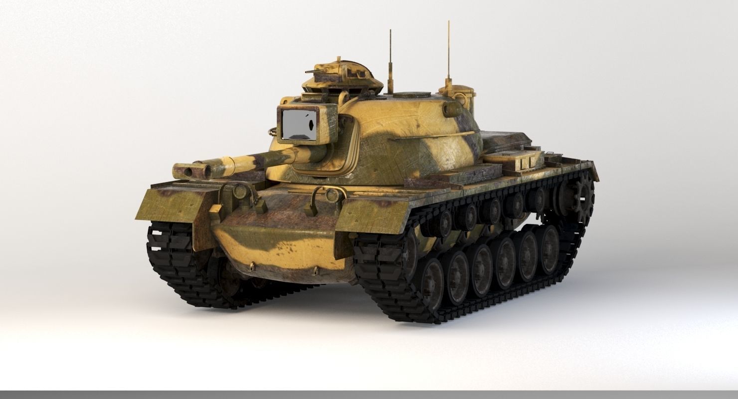 M48 Patton Tank 3D model_9