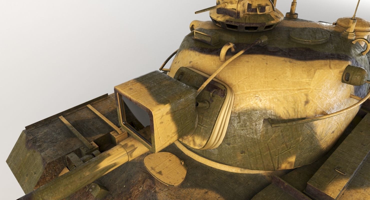 M48 Patton Tank 3D model_5