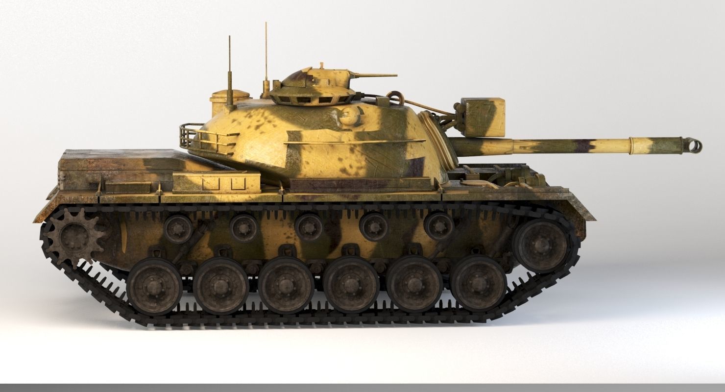 M48 Patton Tank 3D model_11