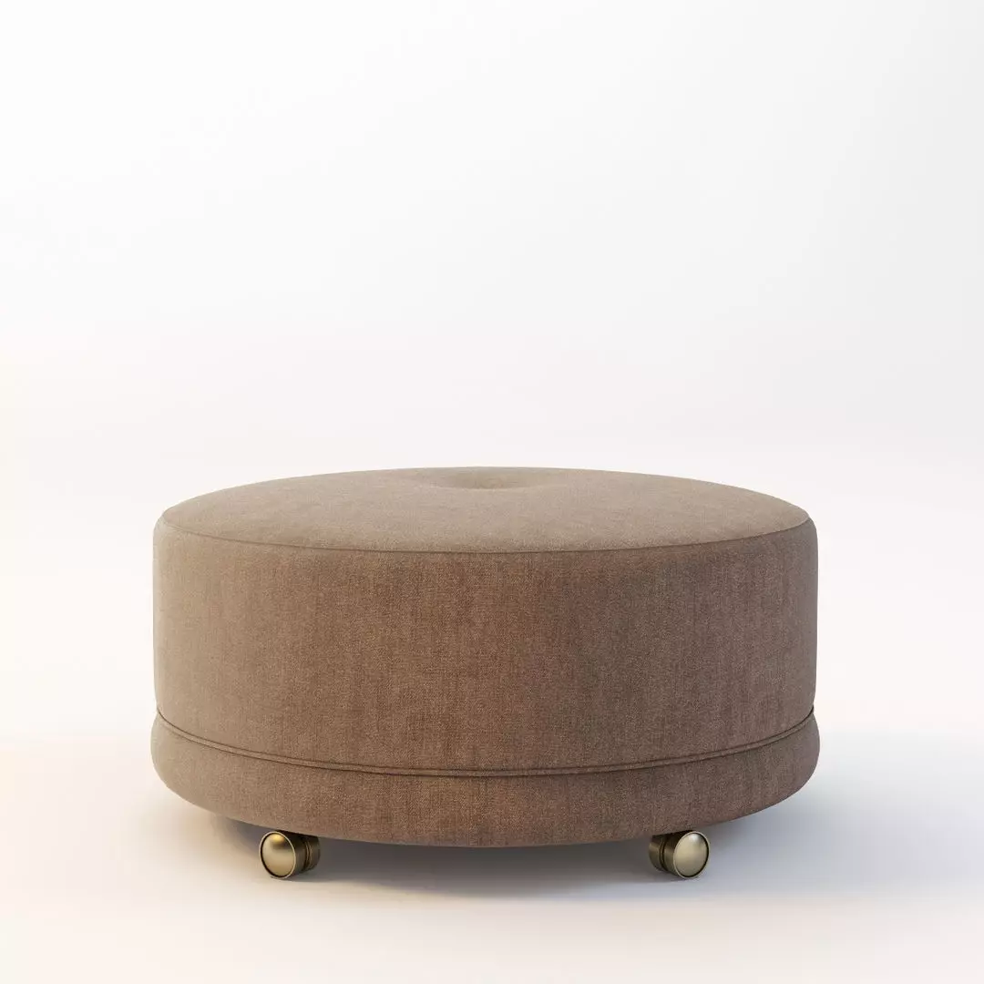 Parisian Round Cocktail Ottoman 3D model