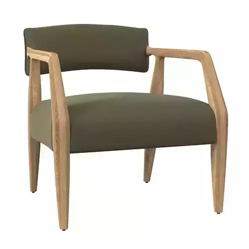 Tyler Burnt Auburn Green Velvet Arm Chair