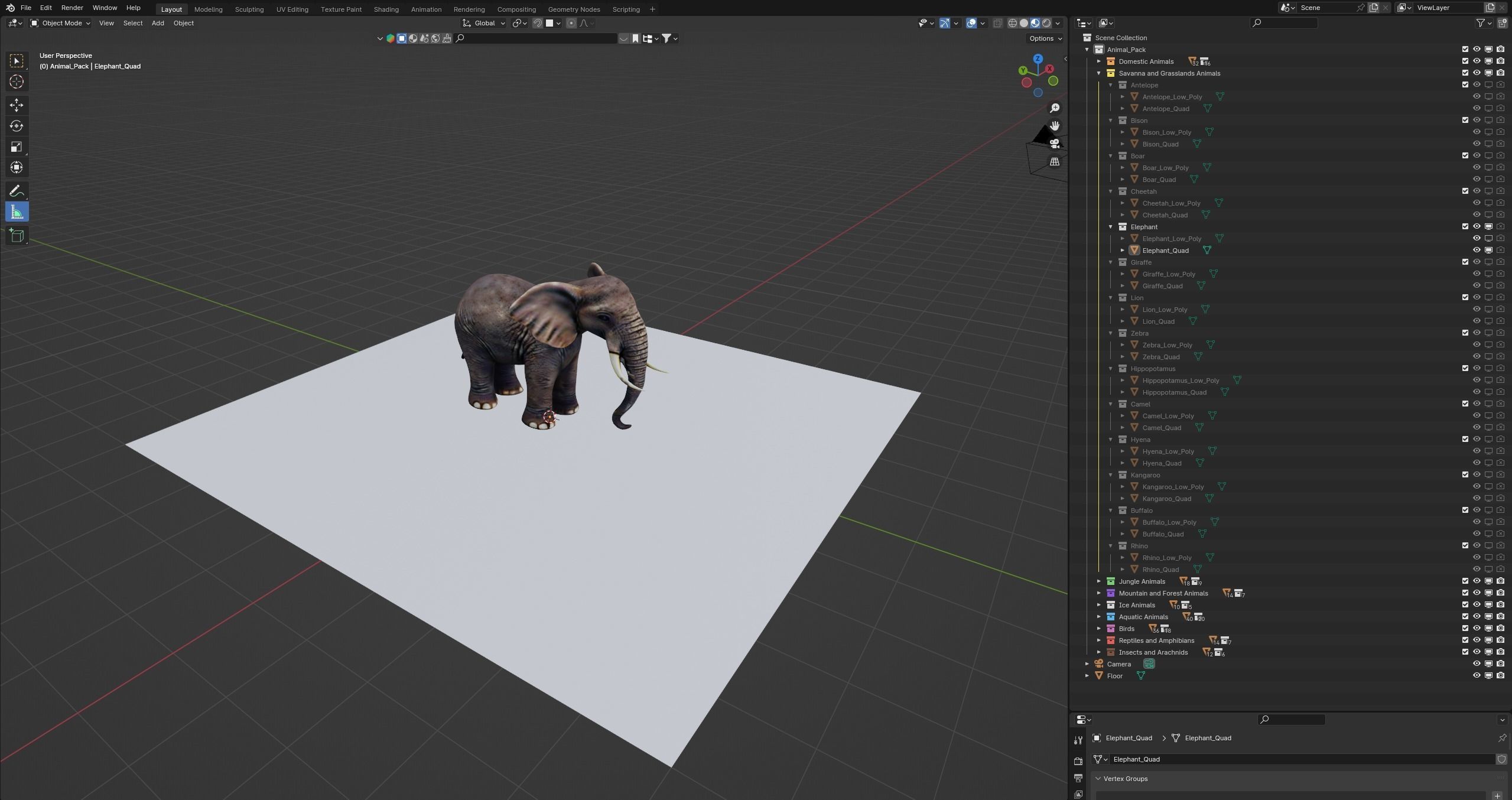 102 Animals Ultimate Collection 3D model_108