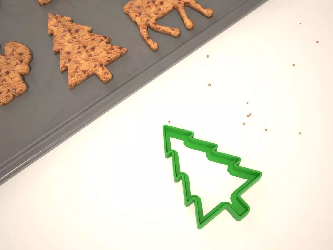 Cookie mold Christmas tree 3D print model