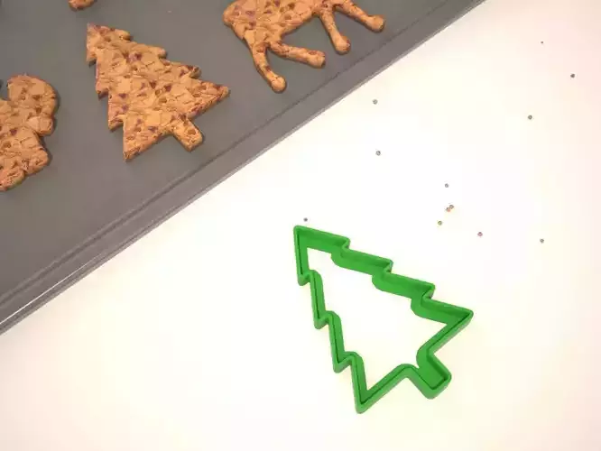 Cookie mold Christmas tree 3D print model