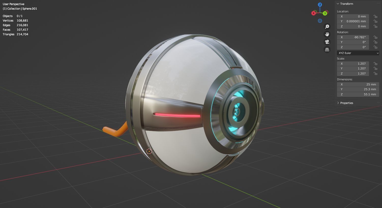 Cyber eye implant 3D model  3D model_20