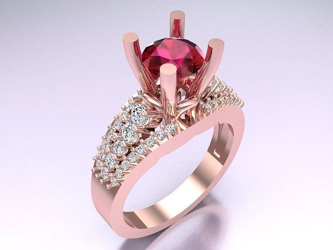 Diamond Ring - Womens Rings - N112538 3D print model