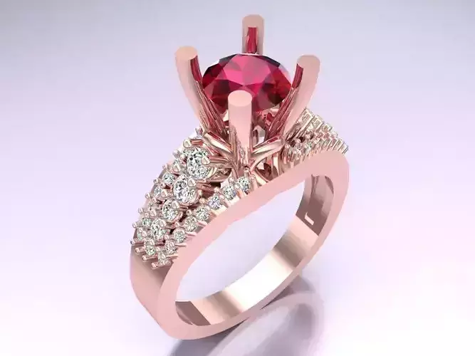 Diamond Ring - Womens Rings - N112538 3D print model